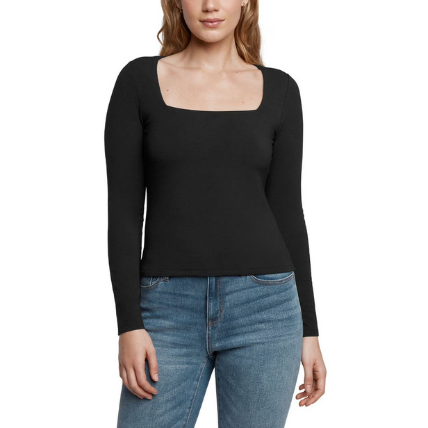 Express Womens Medium Square Neck Top – Black