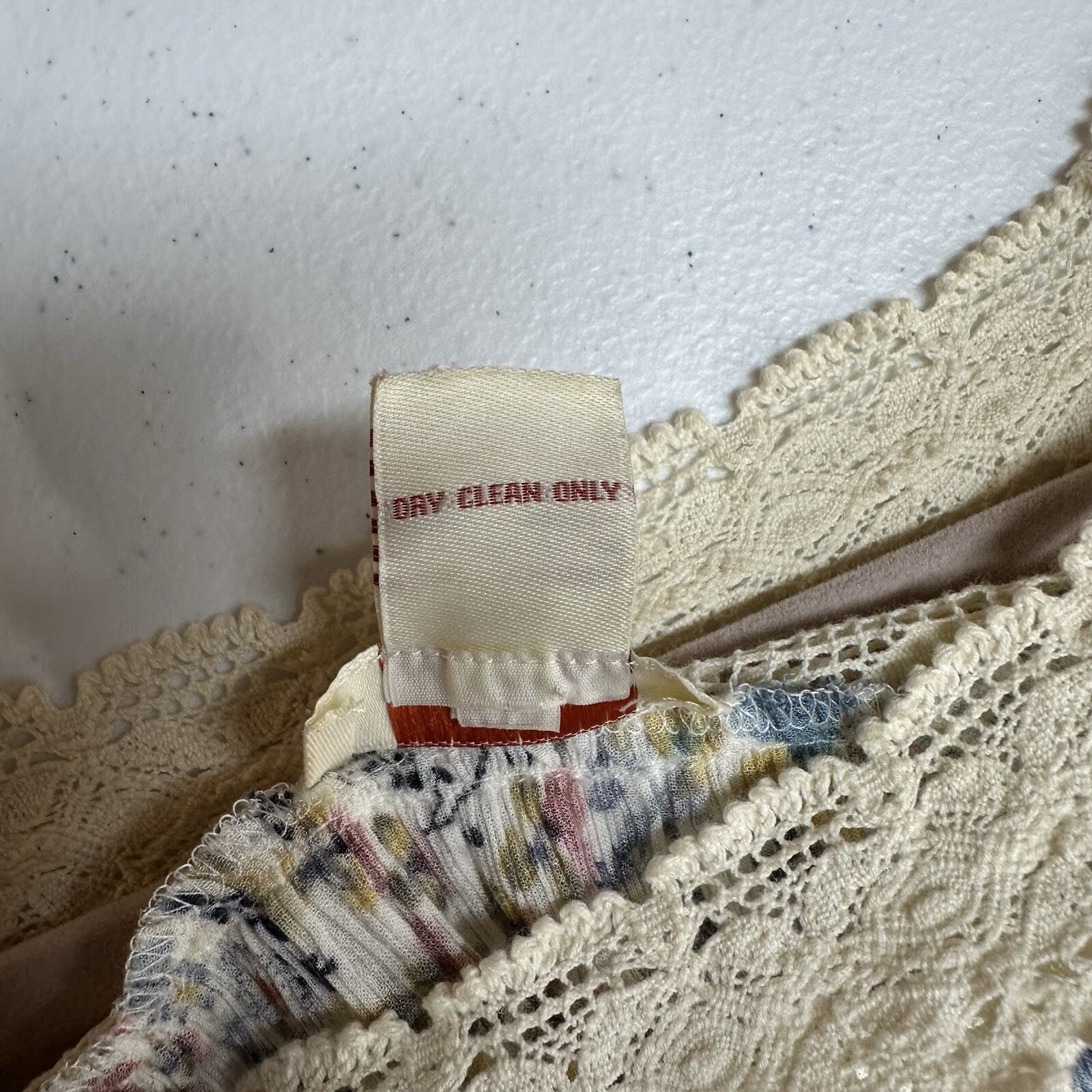 Sundance Peasant Blouse Small Floral Lace Long Sleeve BOHO Prairie Cottagecore
