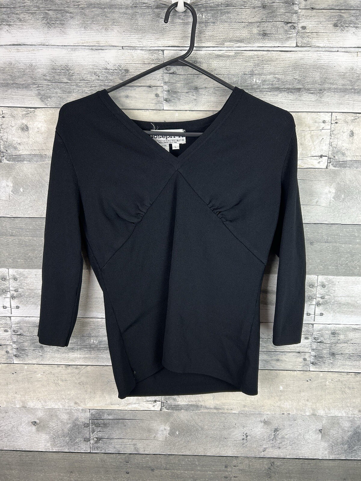 Joseph A Women’s Black Large 3/4 Sleeve Blouse