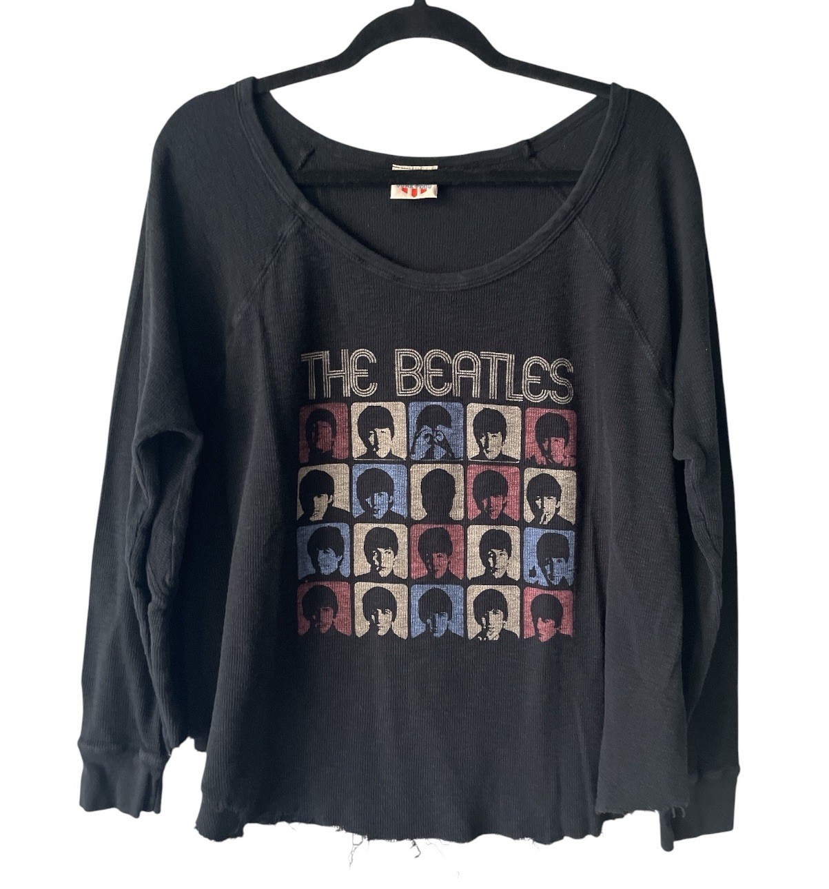 The Beatles Black Graphic Long Sleeve Tee Sz L Vintage Inspired