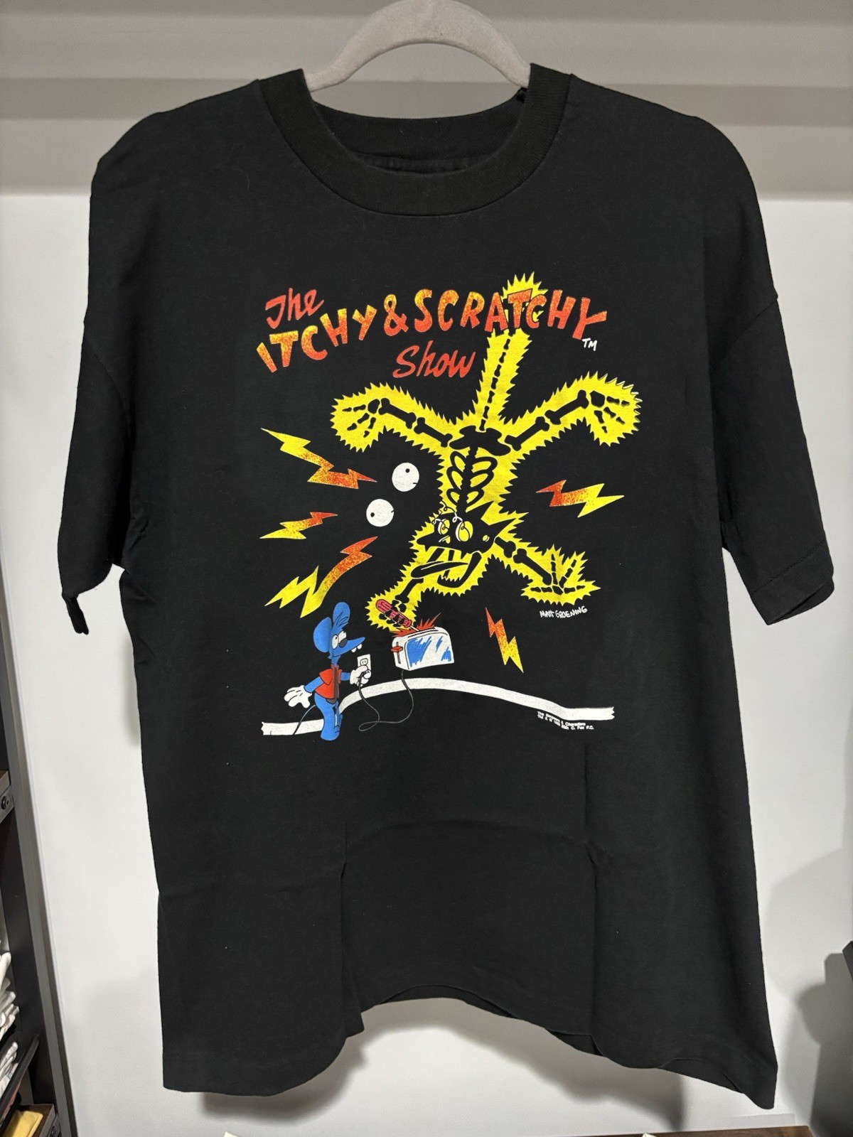Vintage The Simpsons Itchy And Scratchy TV 1993 Unisex S-5XL Shirt TZ319