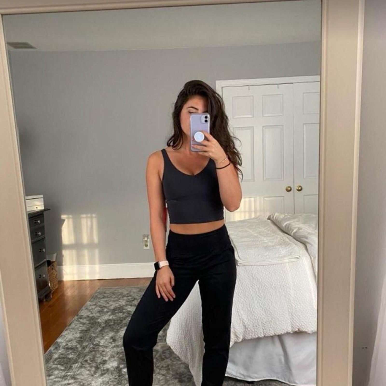 Sports Bra Crop Top Padded Workout Tank Top Gym Casual Athleisure