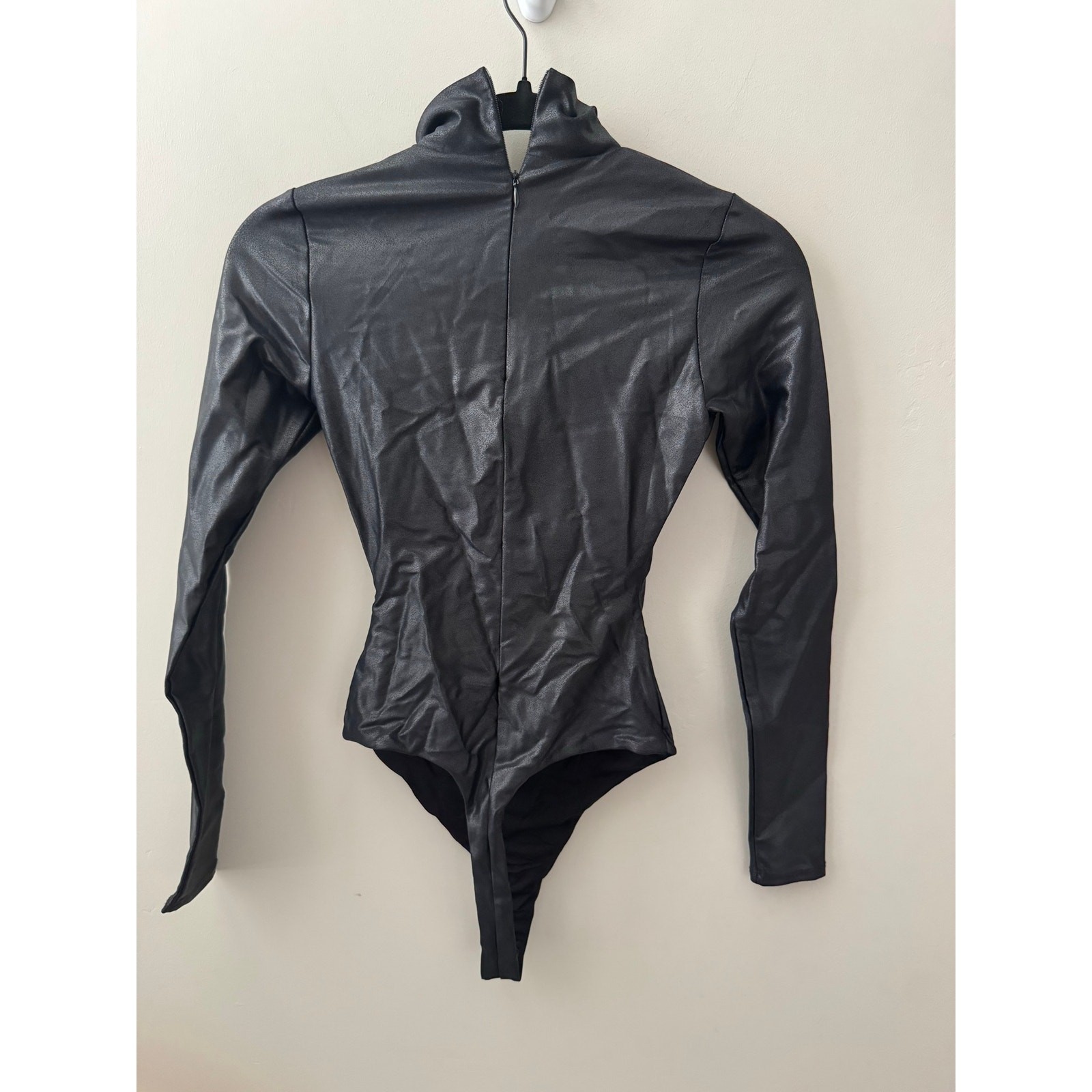NWOT Naked Wardrobe The Drip Long Sleeve Bodysuit in Black SZ XS