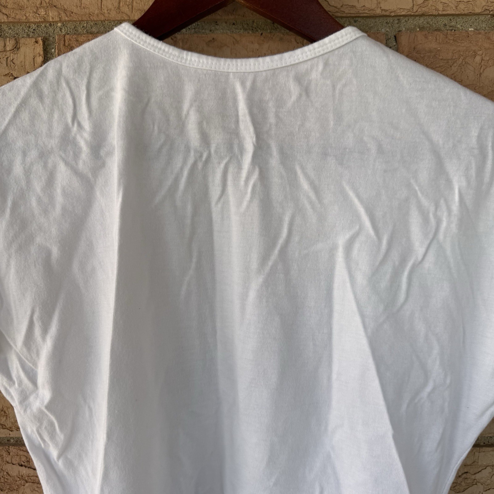 Girl in Red Buck Hat dolman top t-shirt rolled sleeve size XS Small pointillism