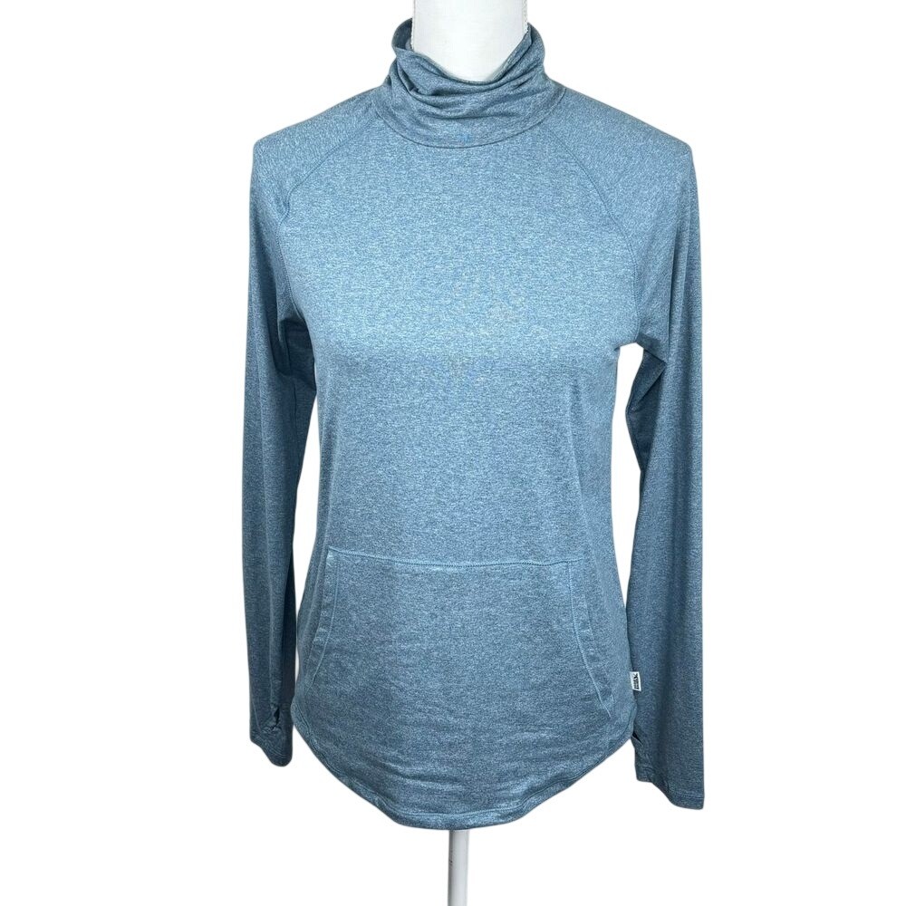 Eddie Bauer Performance Long Sleeve Top Womens M Blue Quick Dry Relaxed Gorpcore