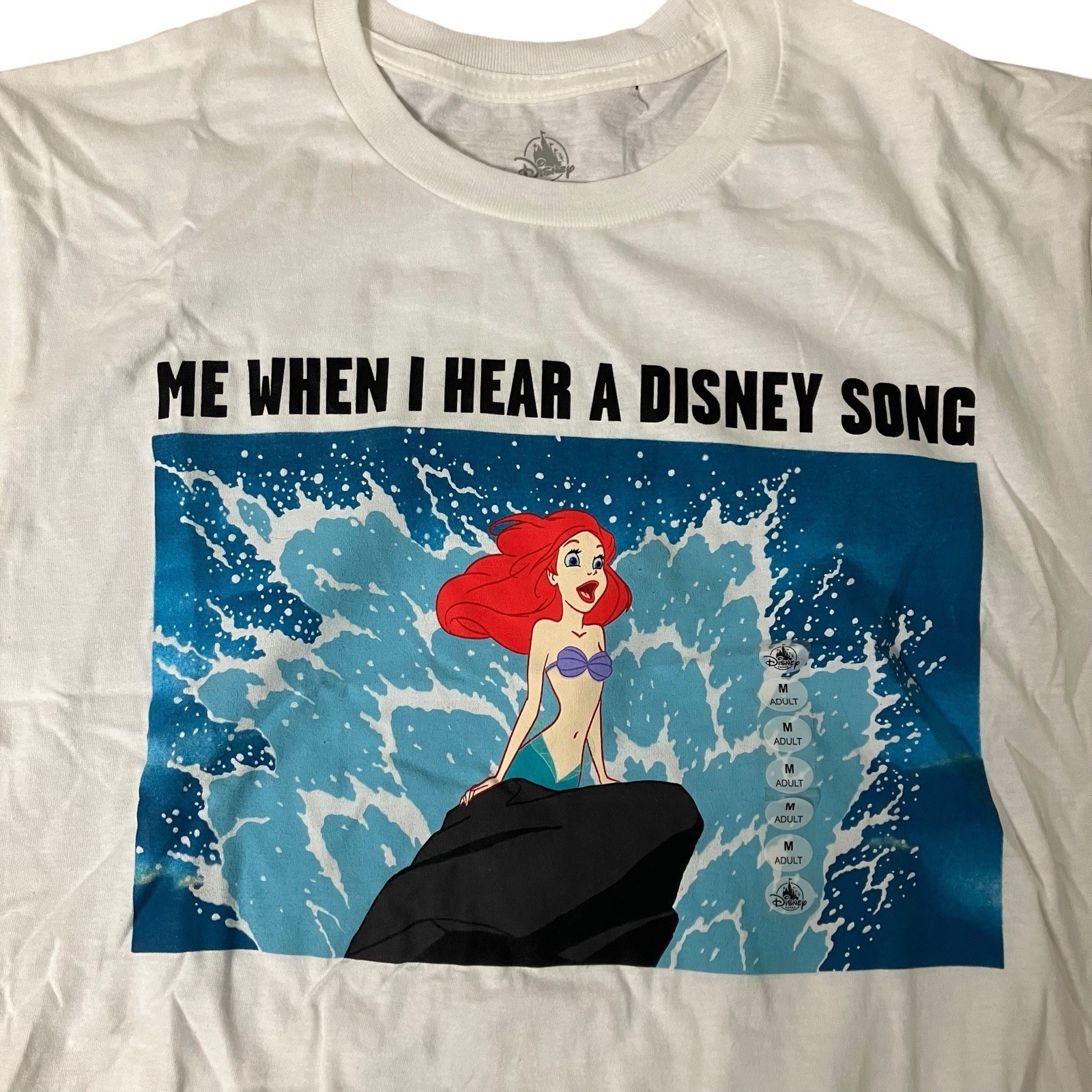 Disney Parks T-Shirt Womens M Little Mermaid Songs Novelty Movie Princess