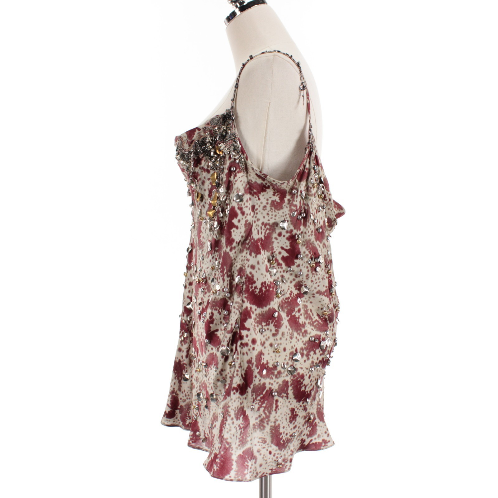 Dries Van Noten NWD Chai Embellished Tank Top Size 42 (US 10) Burgundy / Multi