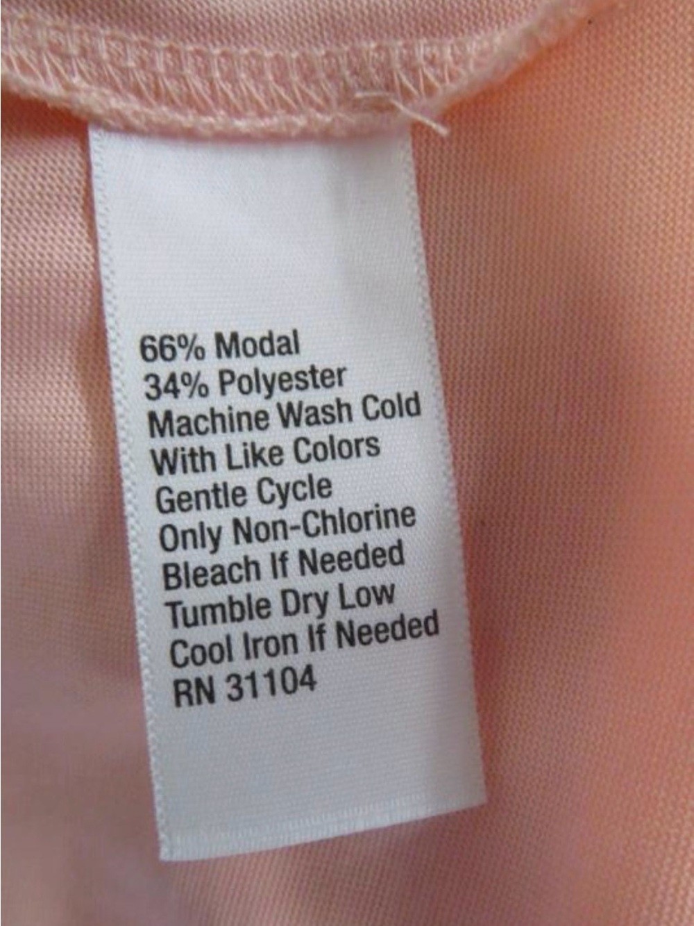 Kaari Blue Women’s XL Peach Pink Twist Front Long Sleeve Modal Top NWT