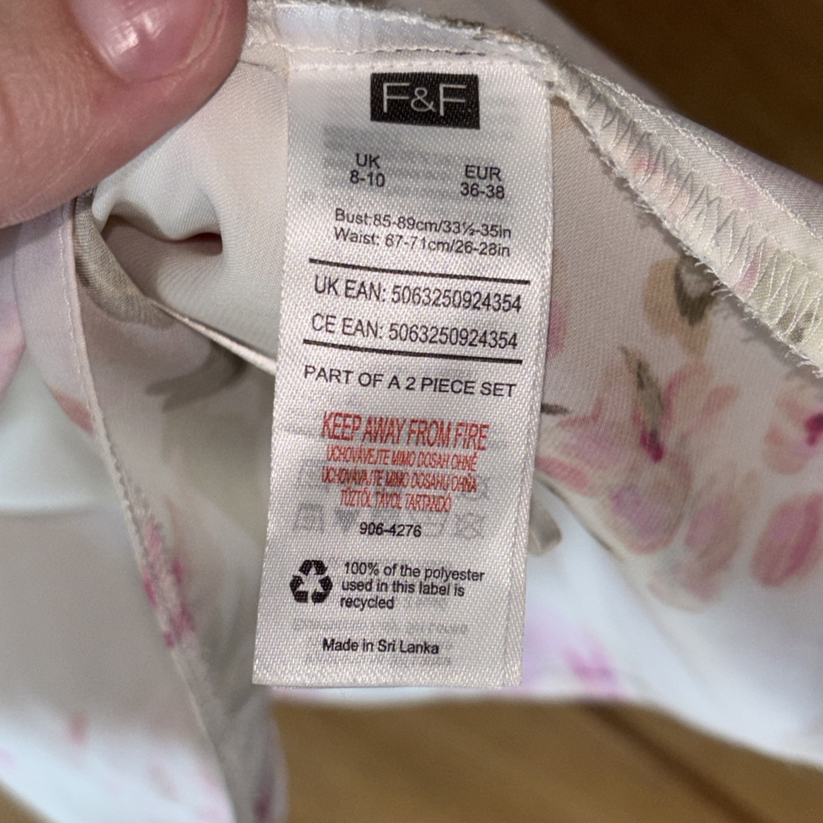 Y2K F&F Floral Satin Cami Top Pink Lace Coquette Fairycore UK 8-10