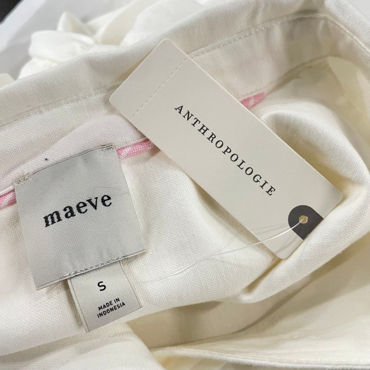 MAEVE BY ANTHROPOLOGIE Mabel Boxy Oxford Shirt Women’s Size S White