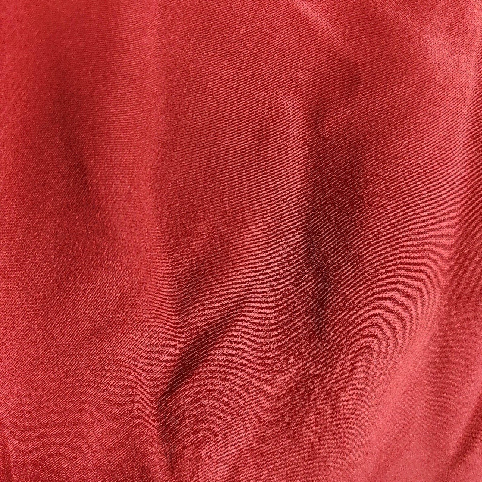 Vintage Jack Mulqueen Blouse Womens 11/12 Red Satin 80s 90s Preppy Office Retro