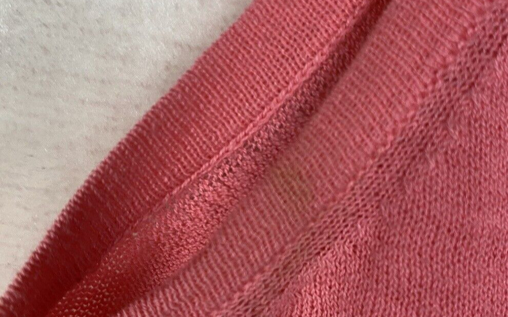 Anne Klein Shell Tank Womens Large Peach Cotton Blend Sleeveless Work Office