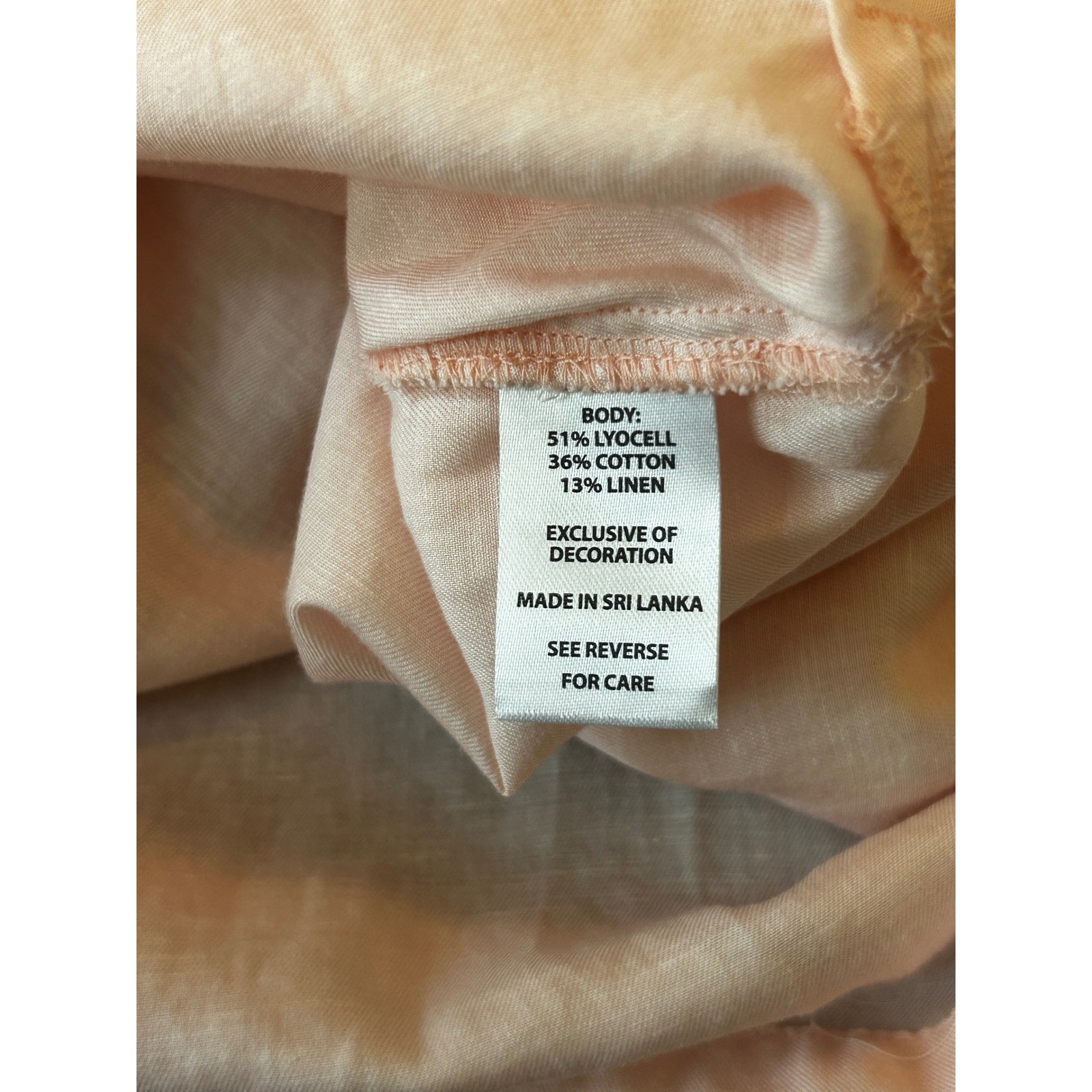 Spartina 449 Size L Everleigh Tunic Pink Tencel Linen Blend Embroidered Floral