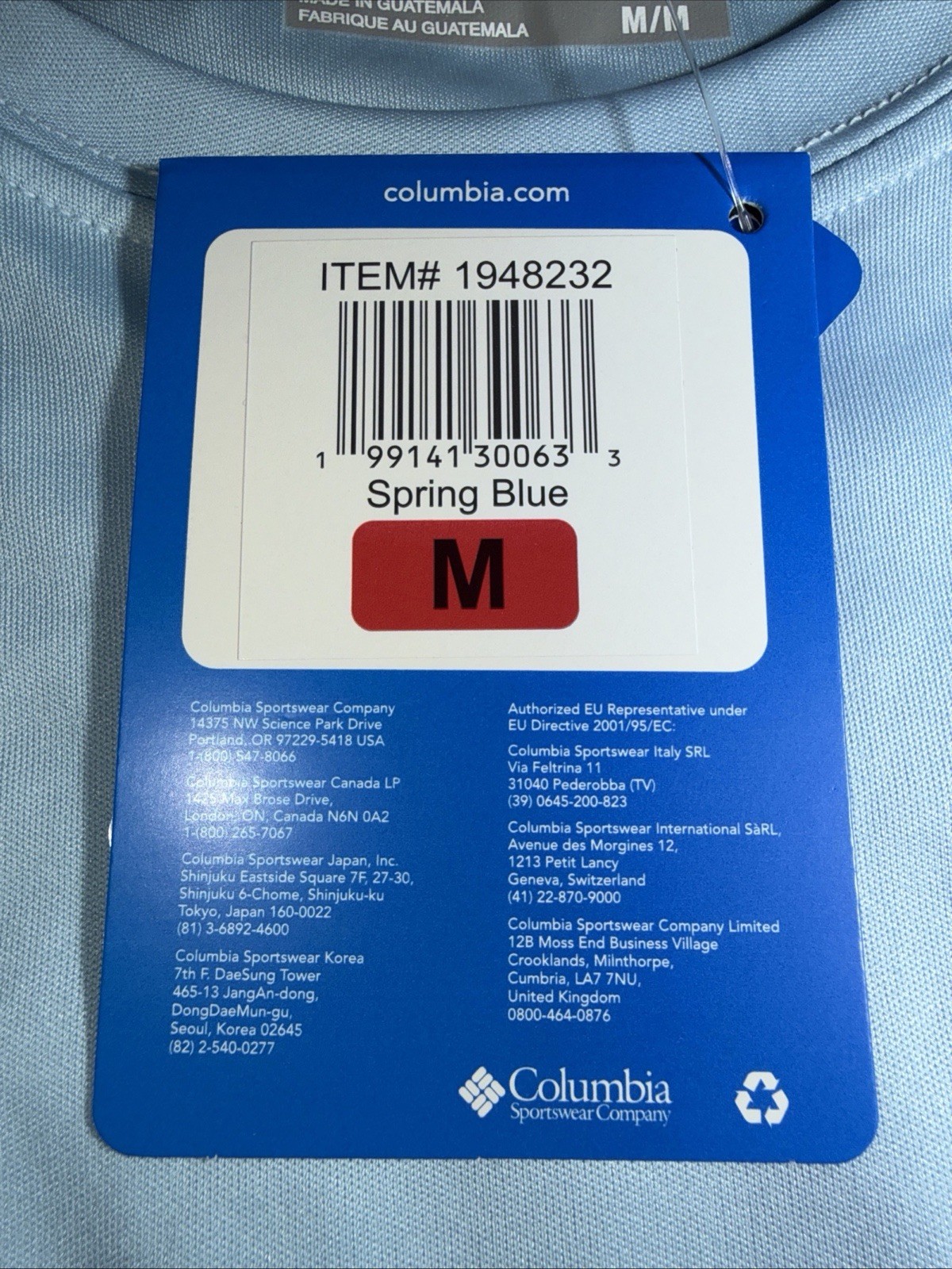 NEW Women’s Columbia Omni-Shade Blue Long Sleeve Sun Tee Shirt Size Medium