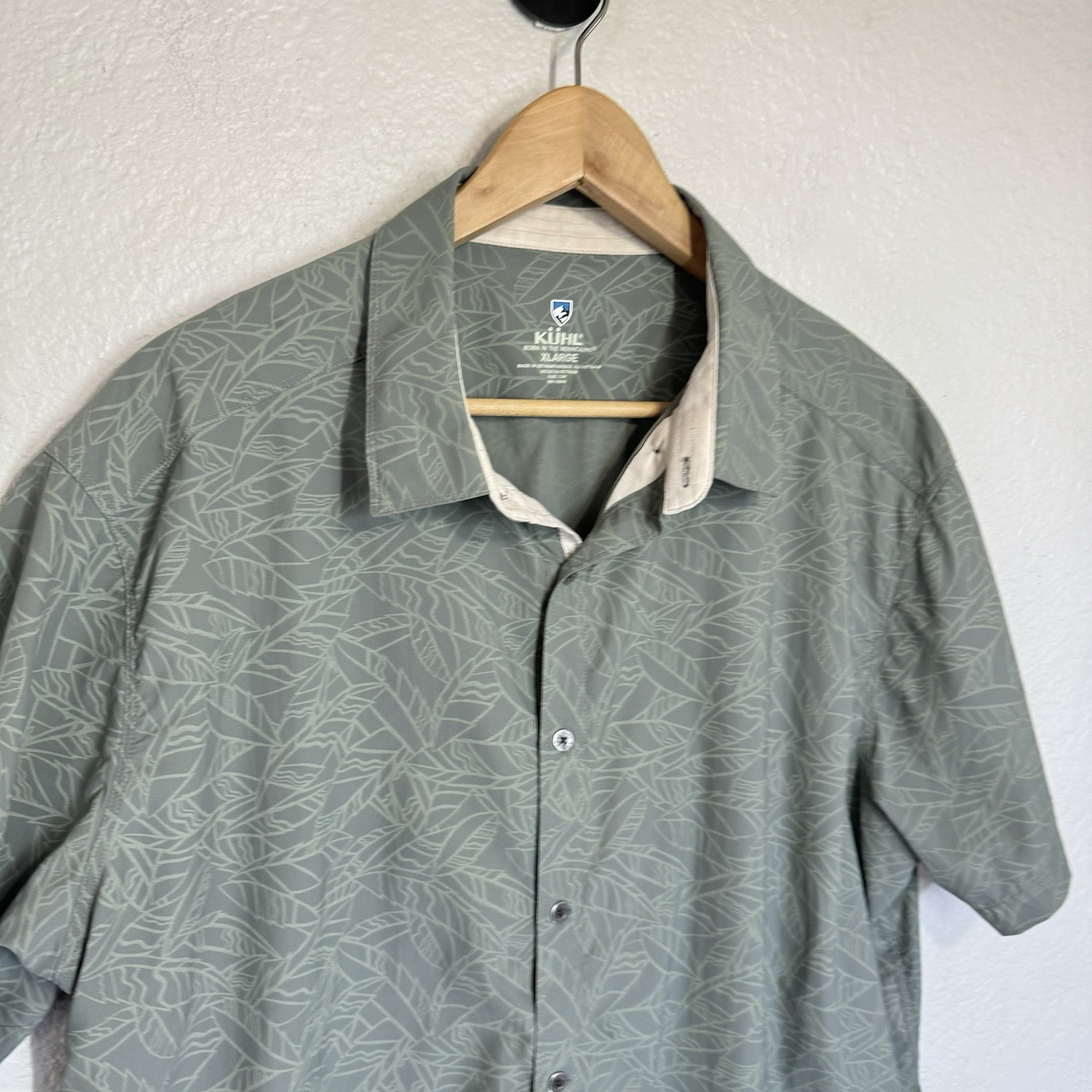 Kuhl Renegade Shirt Sage Button Front Quick Dry Hiking Travel Outdoor Women XL