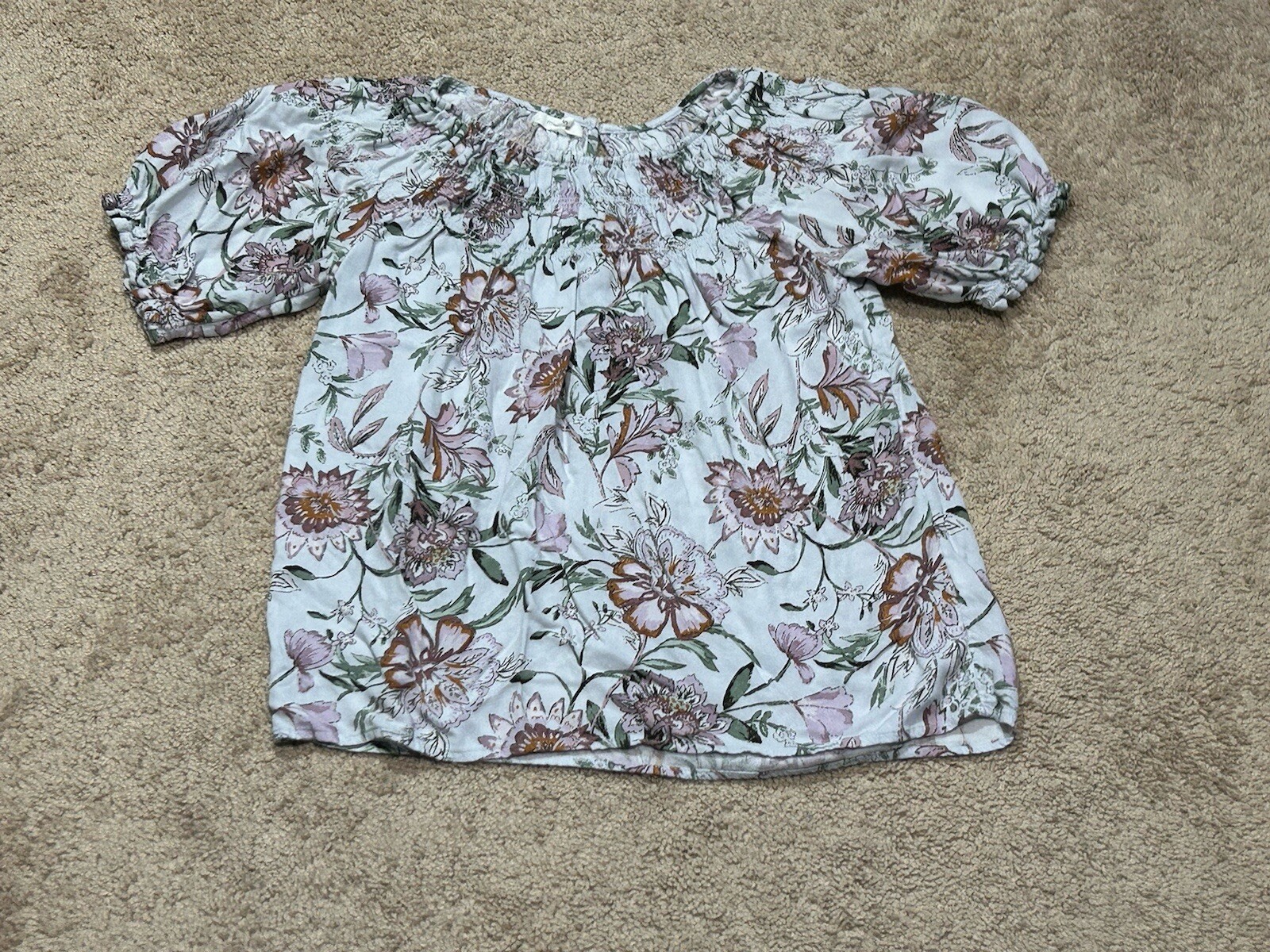 Maurices Womens Shirt Size Small Multicolor Floral Print Classic Casual Comfort