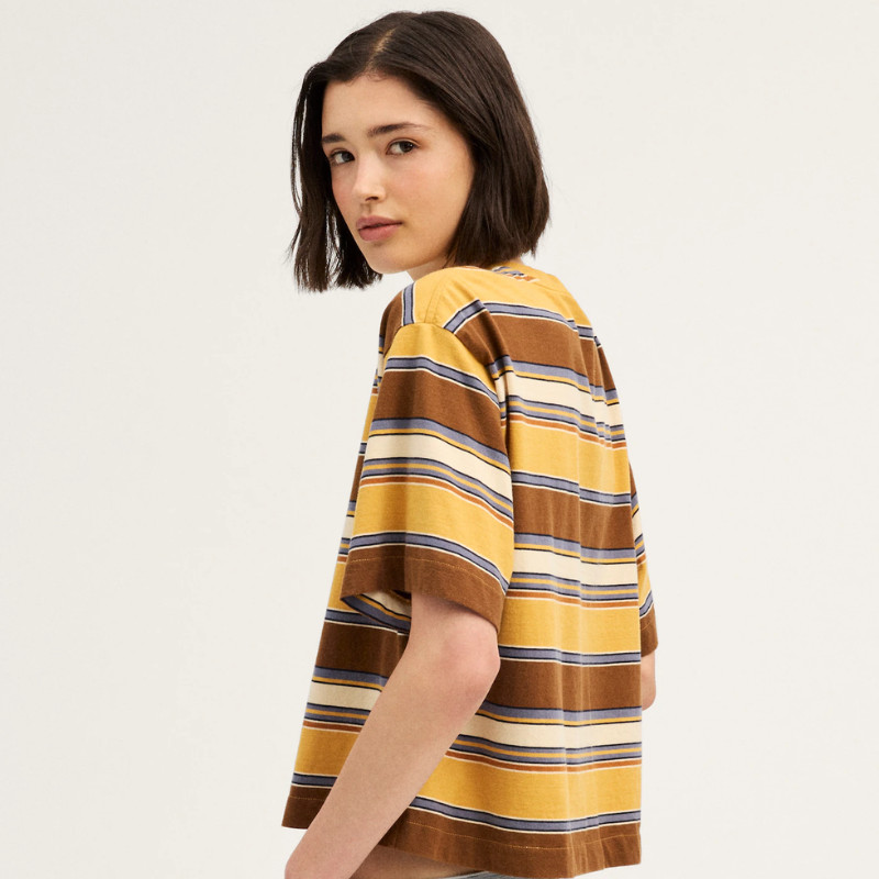 Madewell The Boxy Crop Tee in Allday Jersey Tinsel Stripe