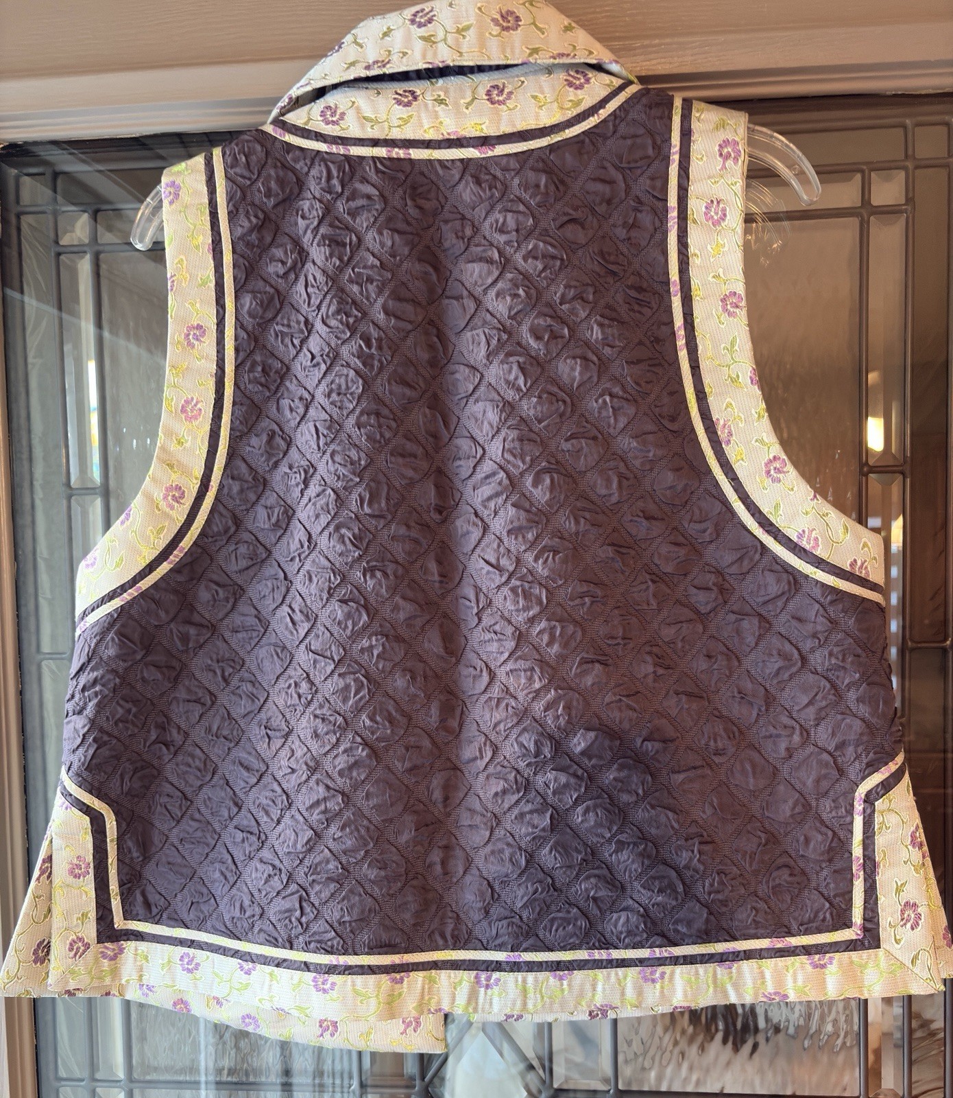 Rising Phoenix Med VTG Women’s Reversible Quilted Silk Blend Vest Asian Style