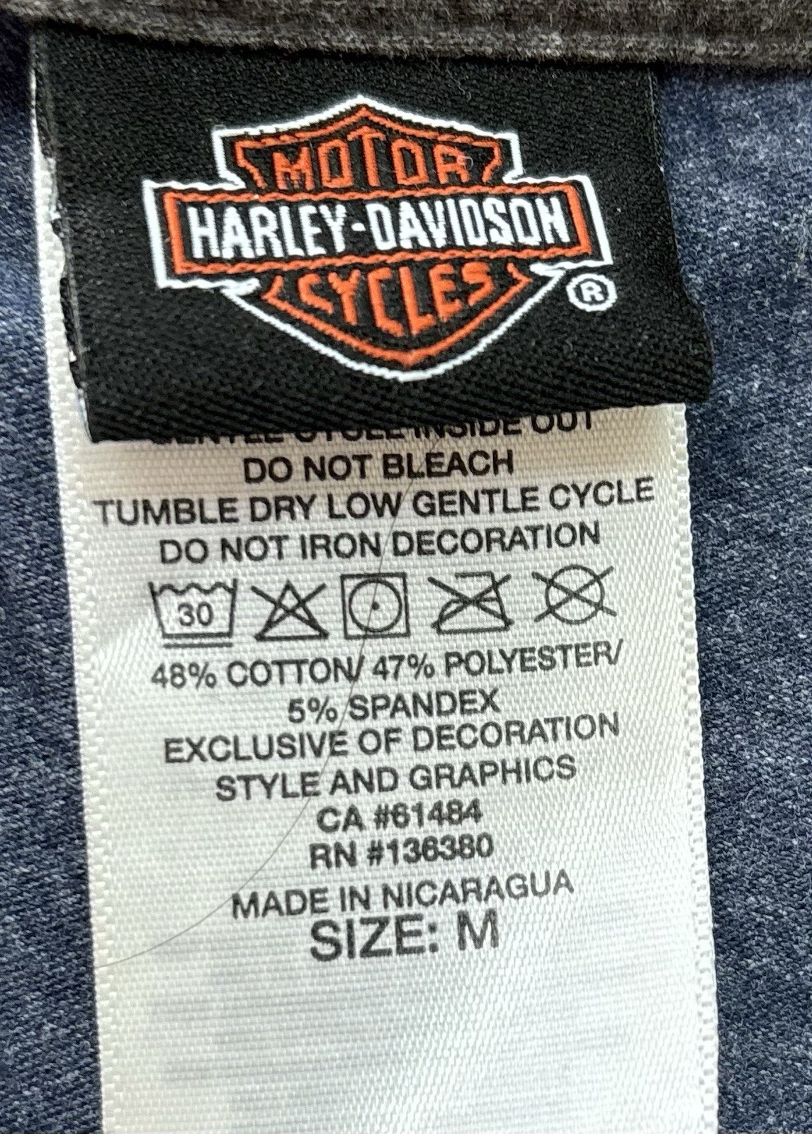 Women’s Harley Davidson Motorcycle T Shirt Size Medium Bedazzle Honduras Y2K