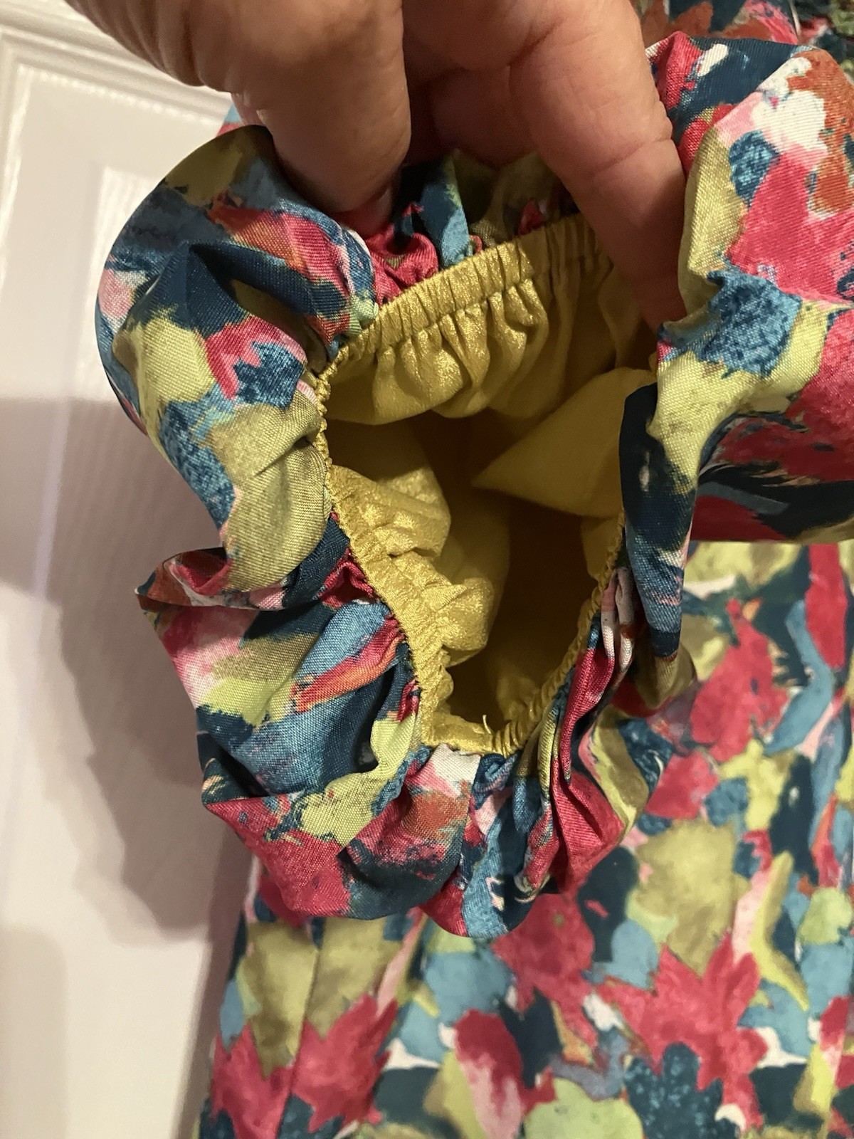 THML Anthropology PUFF Sleeve Ruffle Smock Neck SO Top XS Peasant Boho NEW🤩