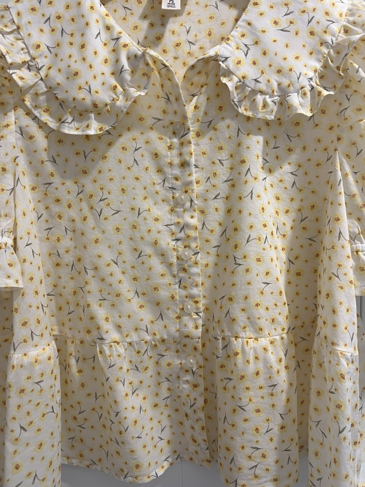 Cottagecore Peter Pan Blouse Ruffle Puff Sleeve Coquette Prairie Milkmaid Ballet