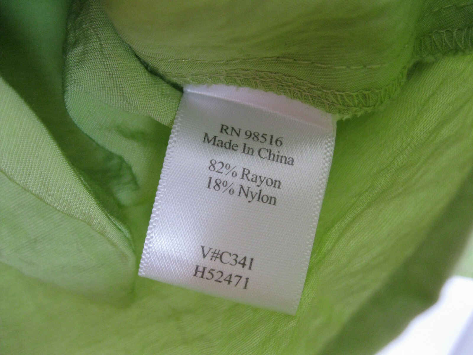 COLDWATER CREEK Shirt Size M 10 12 Top Blouse Green Crinkle Casual Slide O RING