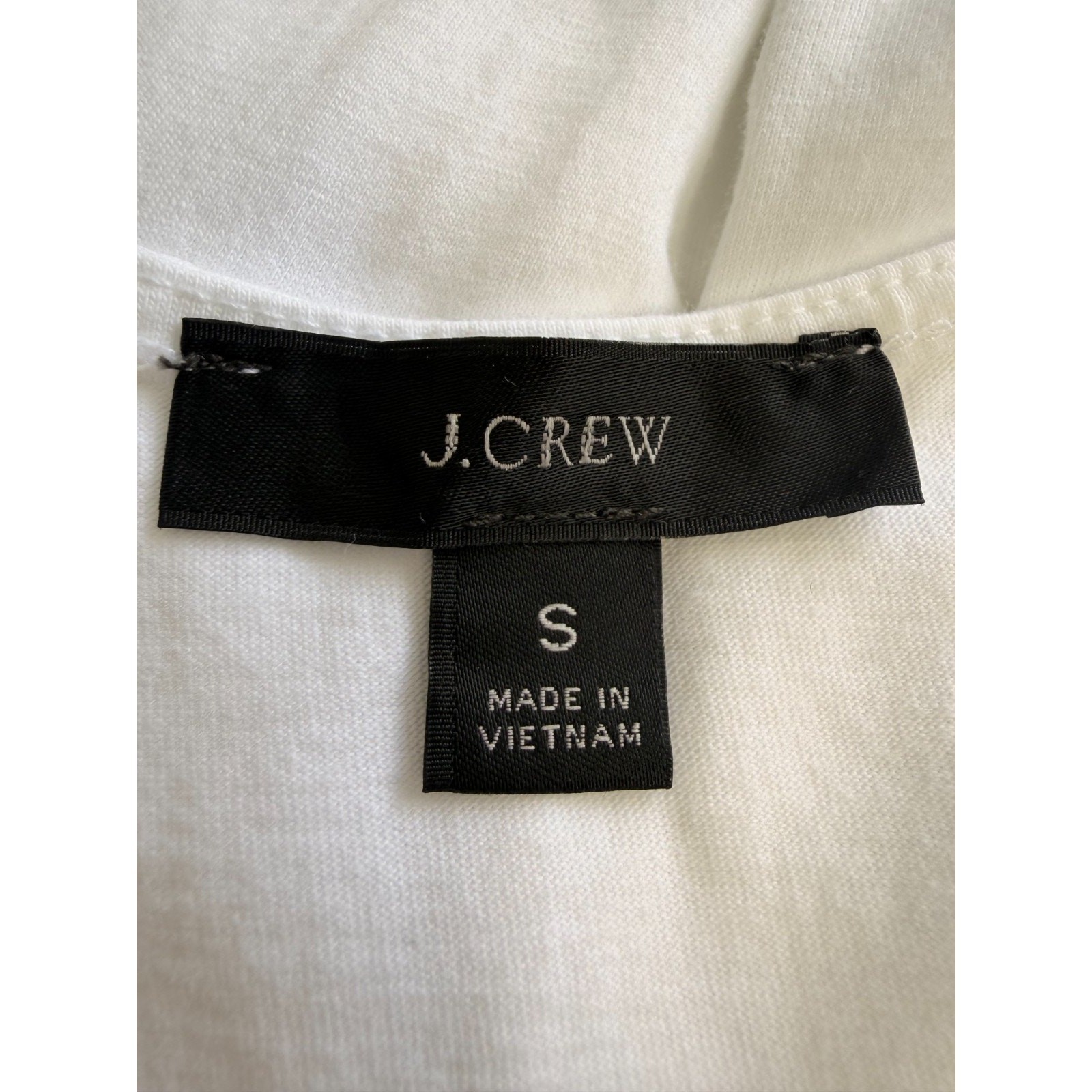 J.Crew White Bow Tank Top Sleeveless Cotton Tie Front Casual Summer S