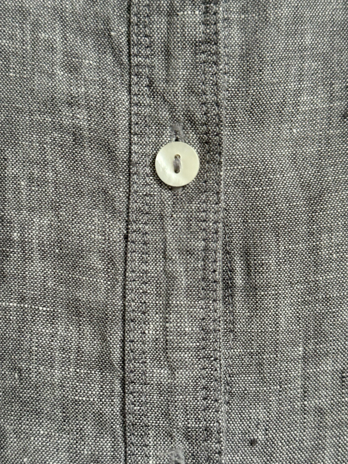 Saks Fifth Avenue 100% Linen Button-Down Shirt Gray Women’s Large