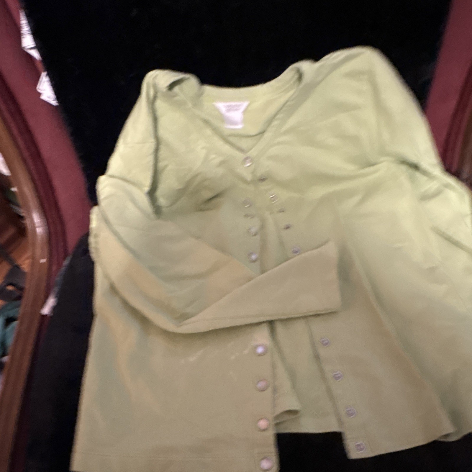 Great Northwest Clothing Co Women’s Maternity M Green V-Neck Cardigan