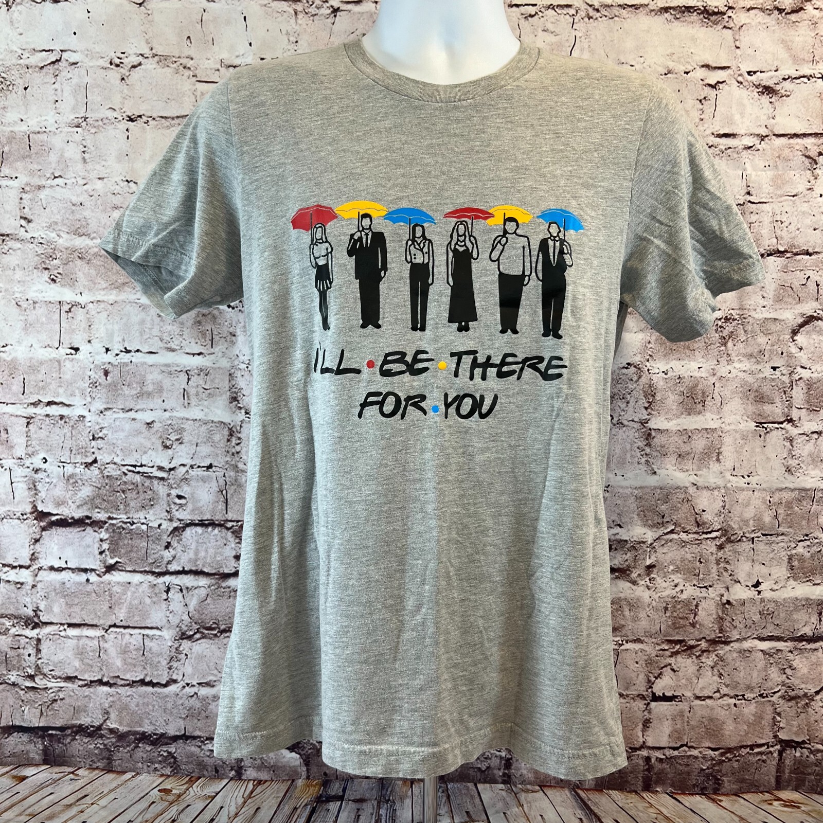 Canvas Women’s Gray Friend’s I’ll Be There For You Graphic Print T-Shirt Medium