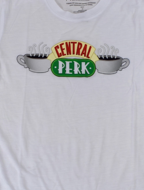 FRIENDS The TV Series Womens Central Perk Coffee Shop White Shirt New XS-L