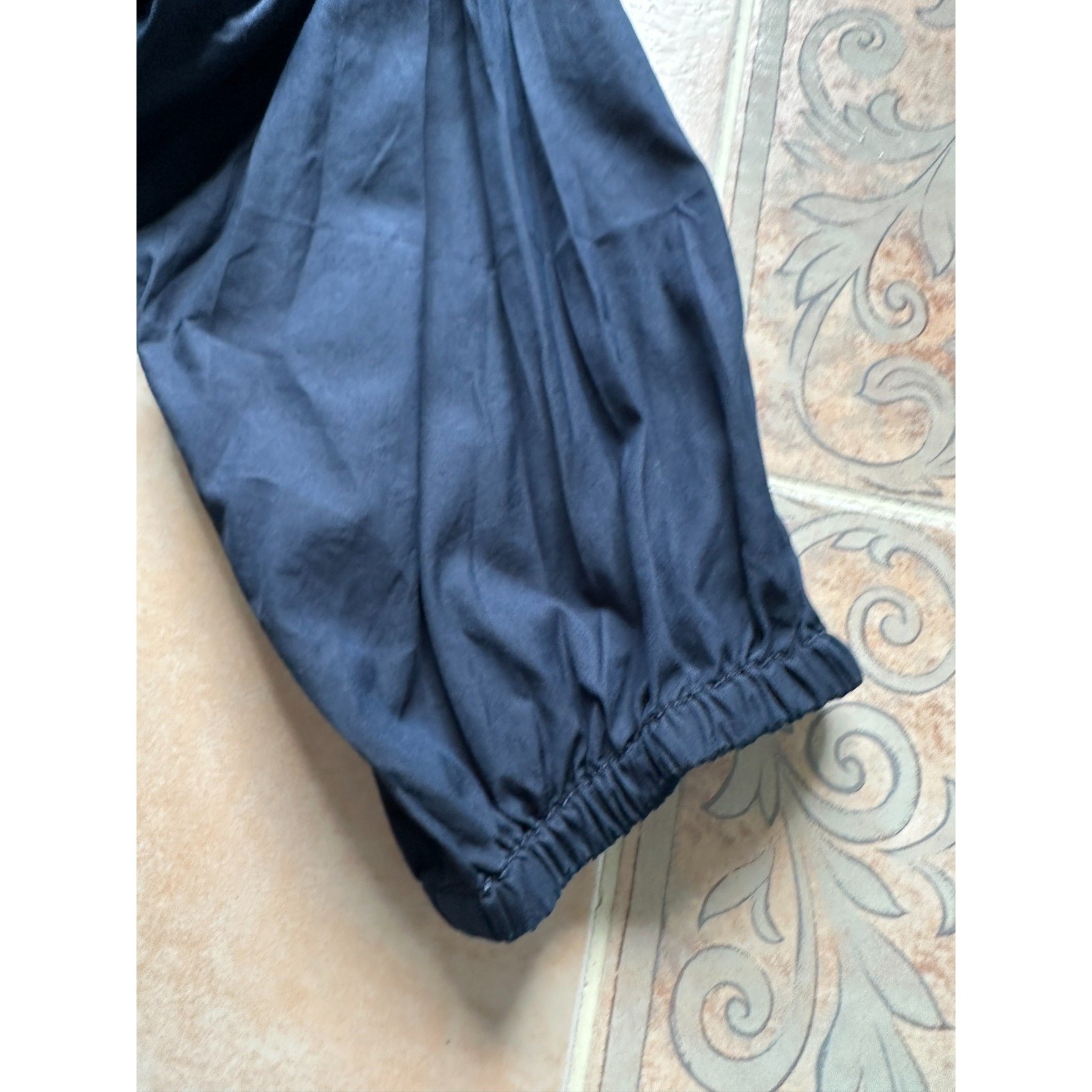 Gap cotton silk blend 3/4 sleeve blouse navy Women size M