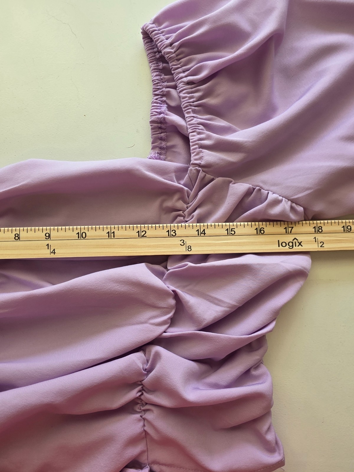 Arula Top Purple Lavender Smocked Long Billowy Sleeves Size X Large Lilac Fairy