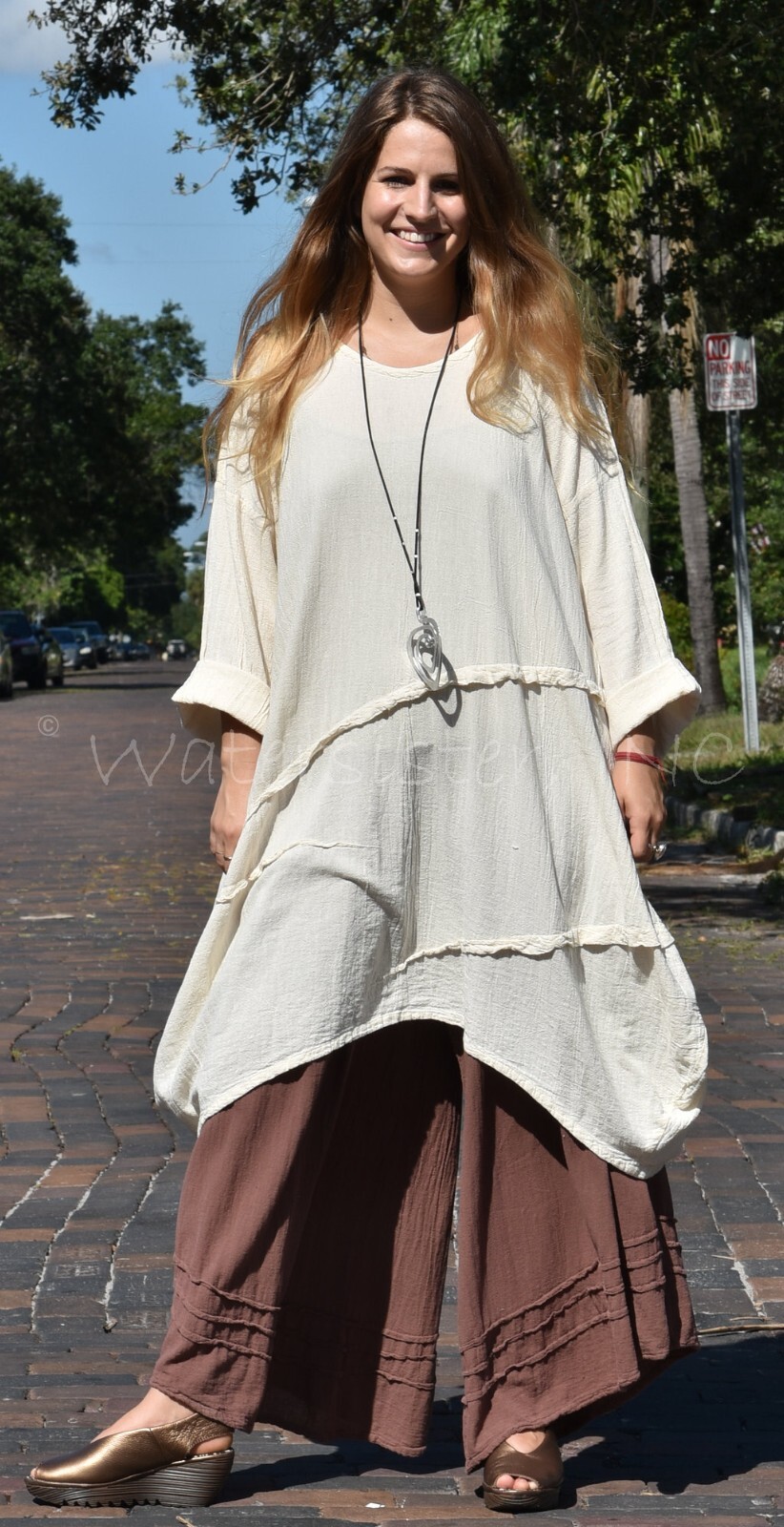 WATERSISTER Cotton Gauze DIVA Tunic Balloon Top 1(M/L/XL) 2(1X/2X) oh my COLORS