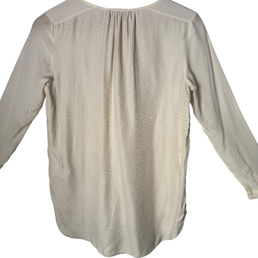 Rebecca Taylor Silk Blend Blouse 6 Snakeskin Animal Print Indie Sleaze FLAW