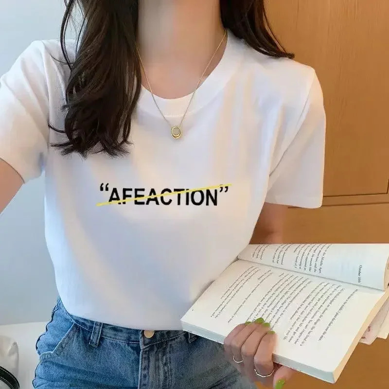 Summer White T-shirt Female Short-sleeved Student Ulzzang Versatile Loose