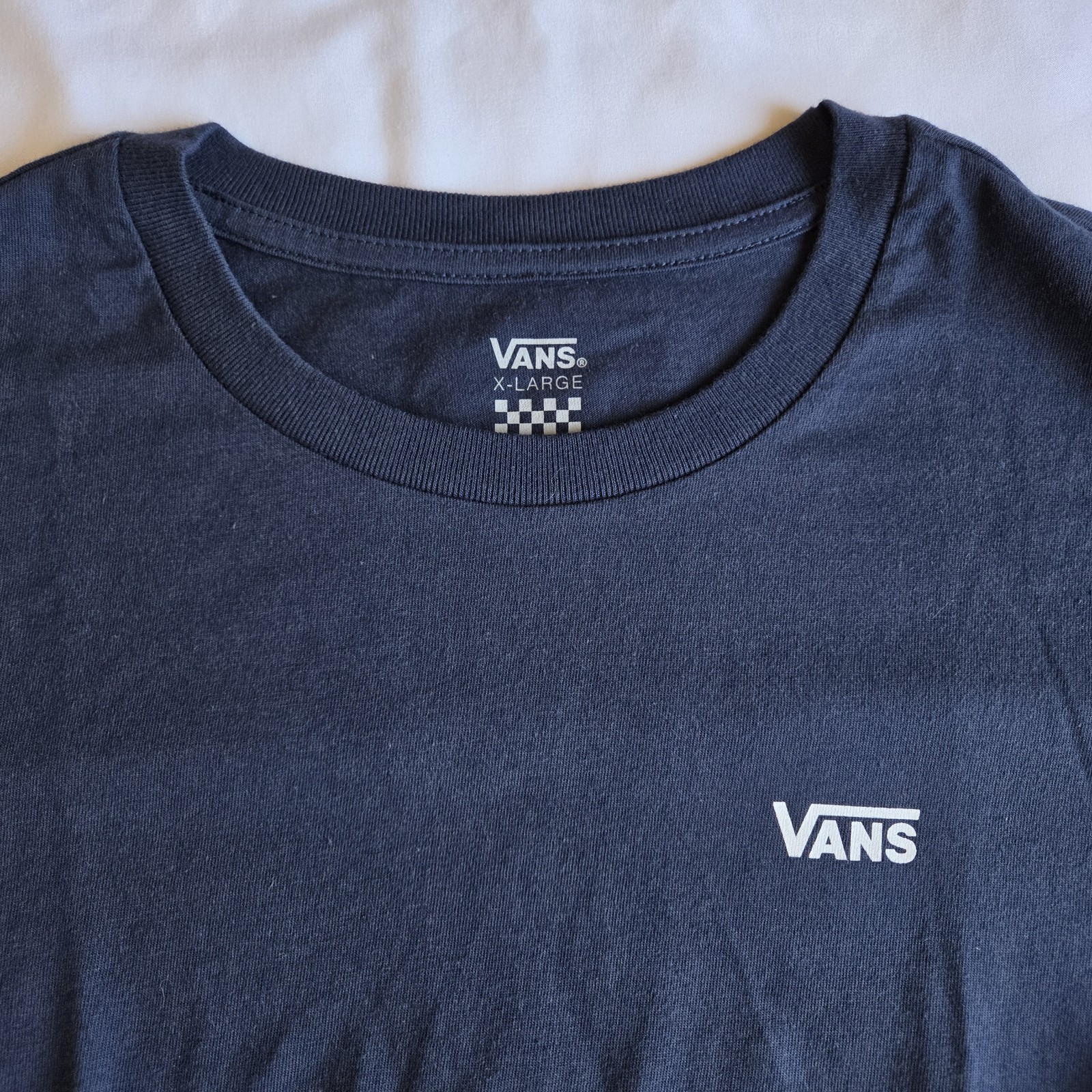 Vans Off The Wall Women’s M, L, XL Navy Blue Crewneck Front Tie T-Shirt Tee New