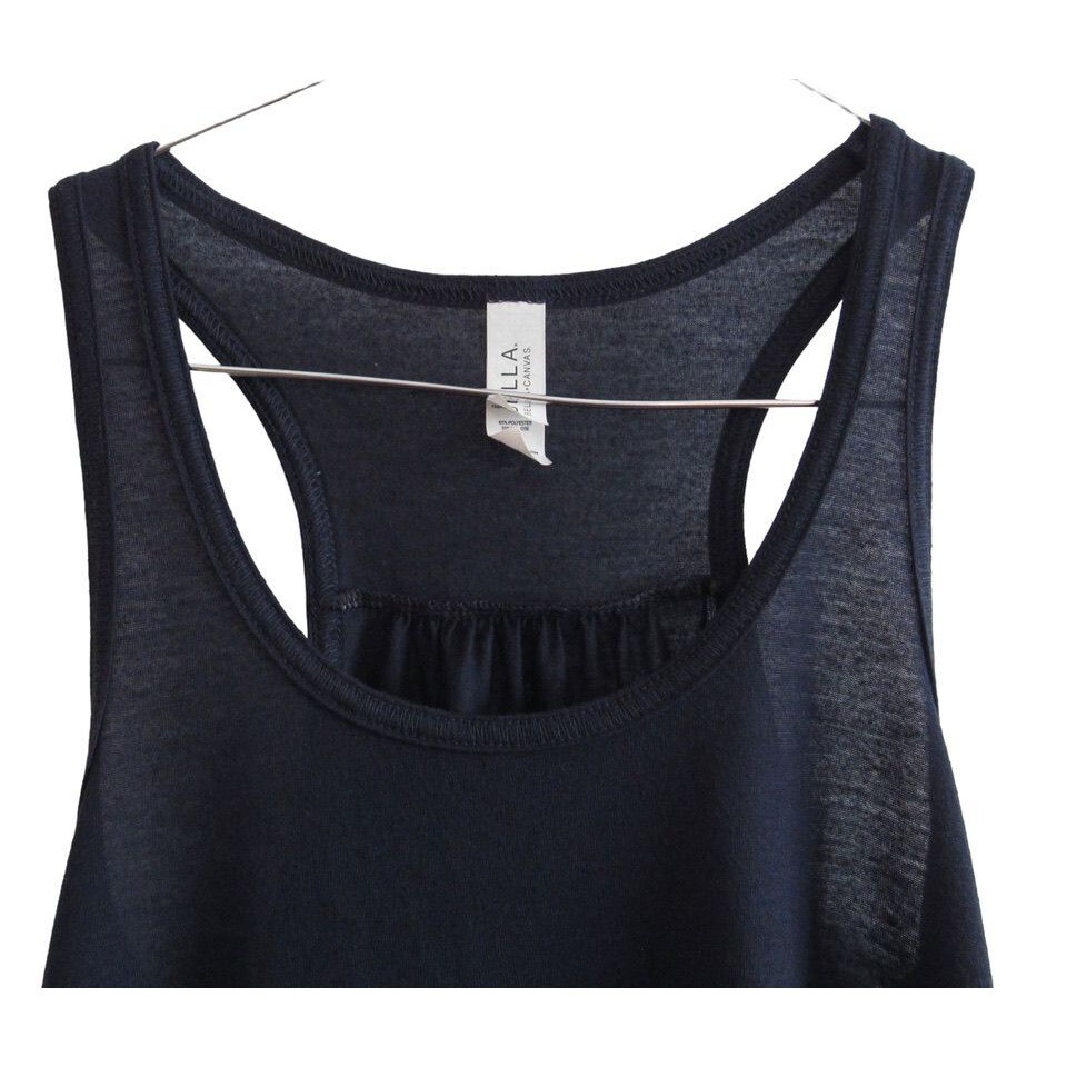 Bella Canvas Navy Blue Flowy RacerBack Tank Top XS