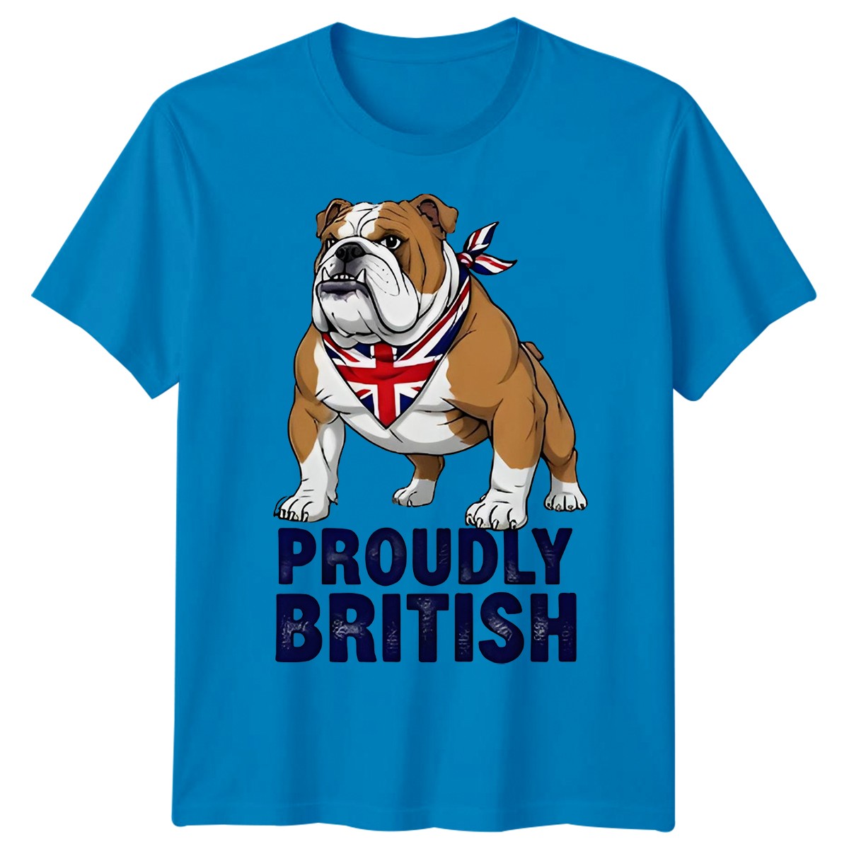 Proudly British Bulldog British Pride Culture Mens T-Shirt Womens Graphic Tee