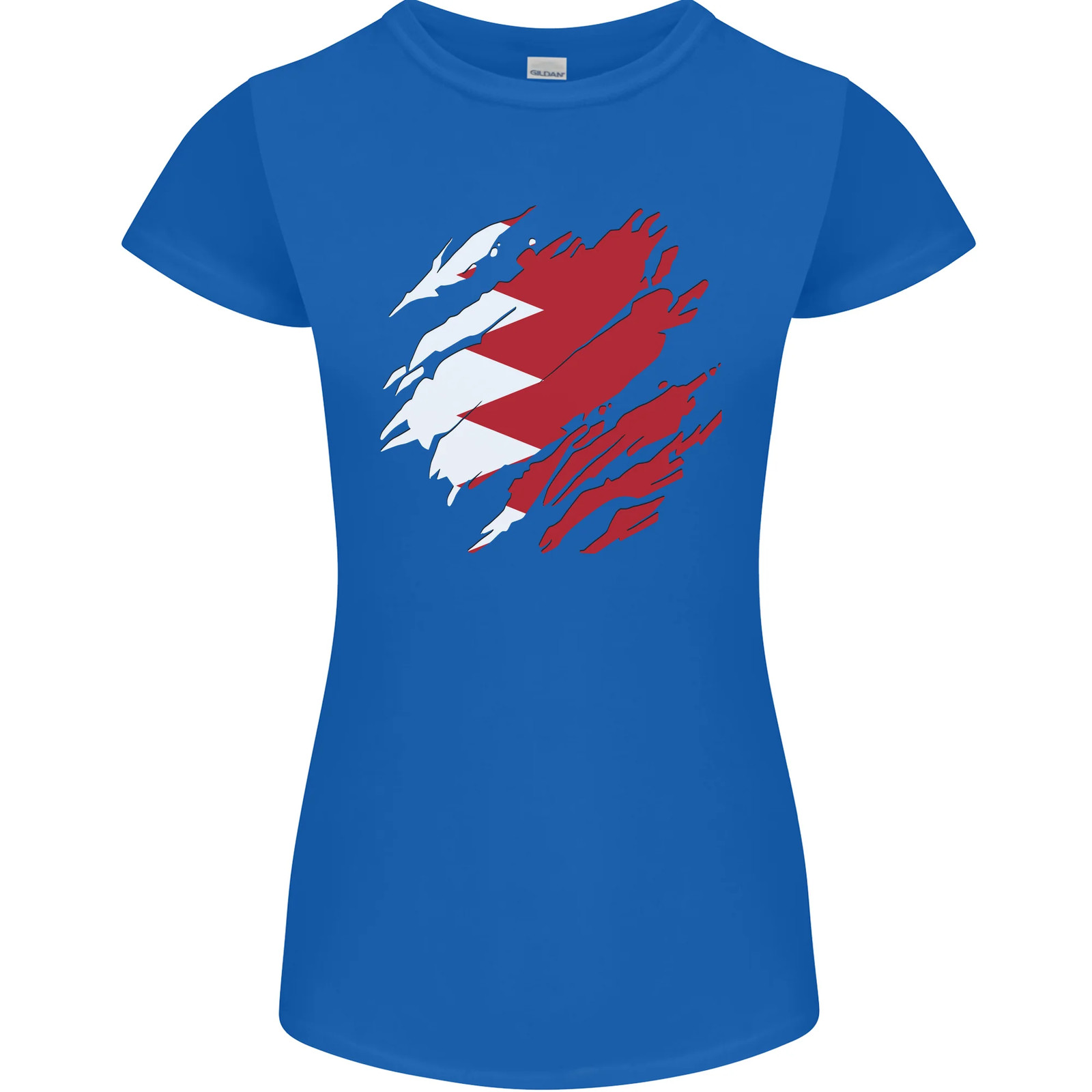 Torn Bahrain Flag Bahraini Day Football Womens Petite Cut T-Shirt