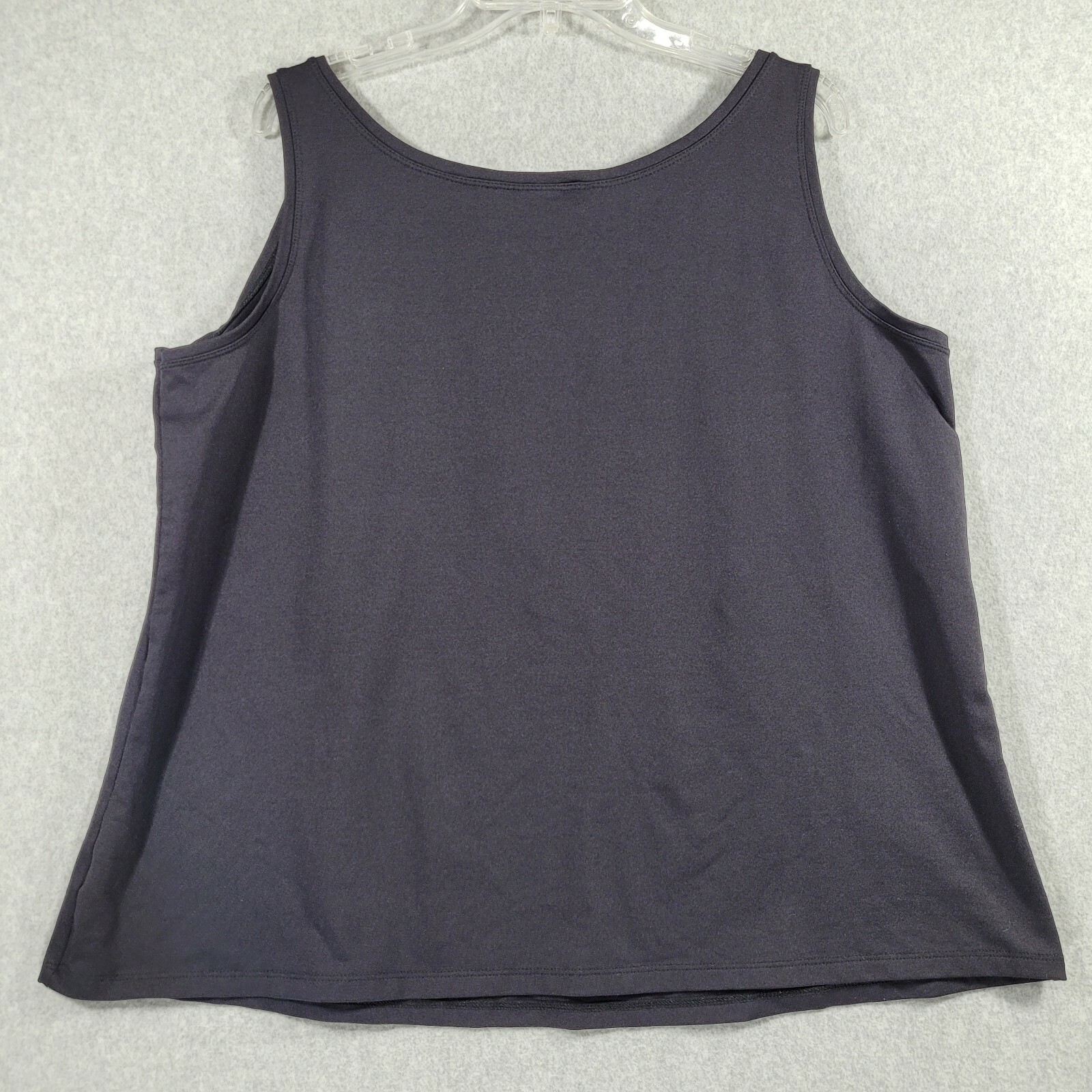Investments II Black Tank Top Womens 3X Nylon Spandex Blend Made in USA