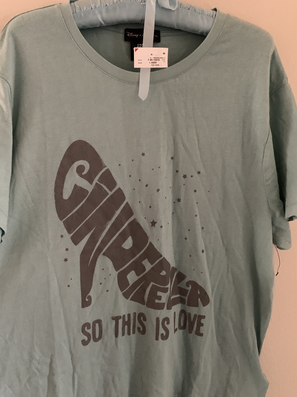 NEW XXL Women Cinderella Glass Slipper T-shirt So This Is Love Retro Cartoon