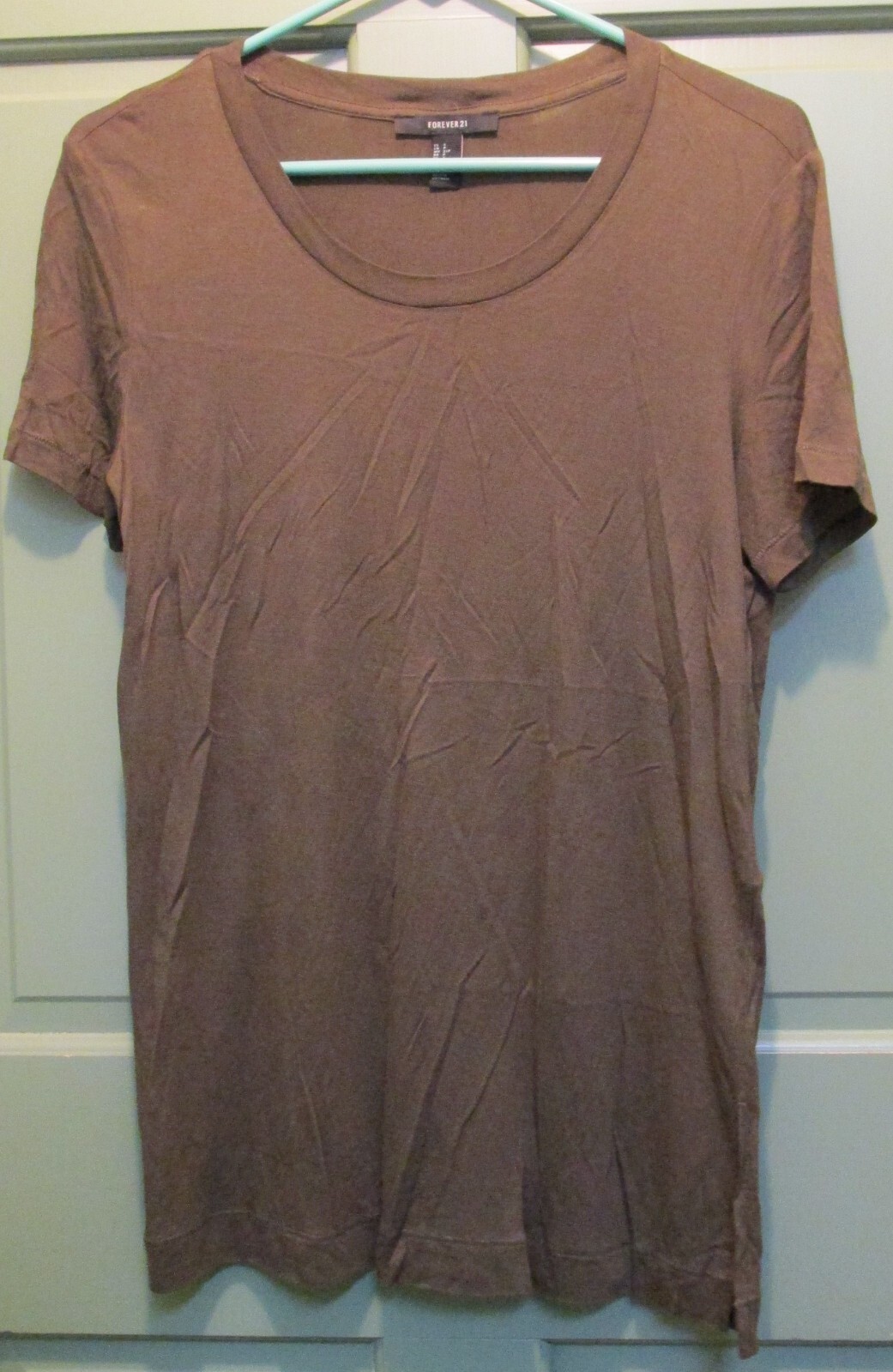 Forever 21 Women’s Olive Green Short Sleeve Lightweight Pullover Blouse Size S
