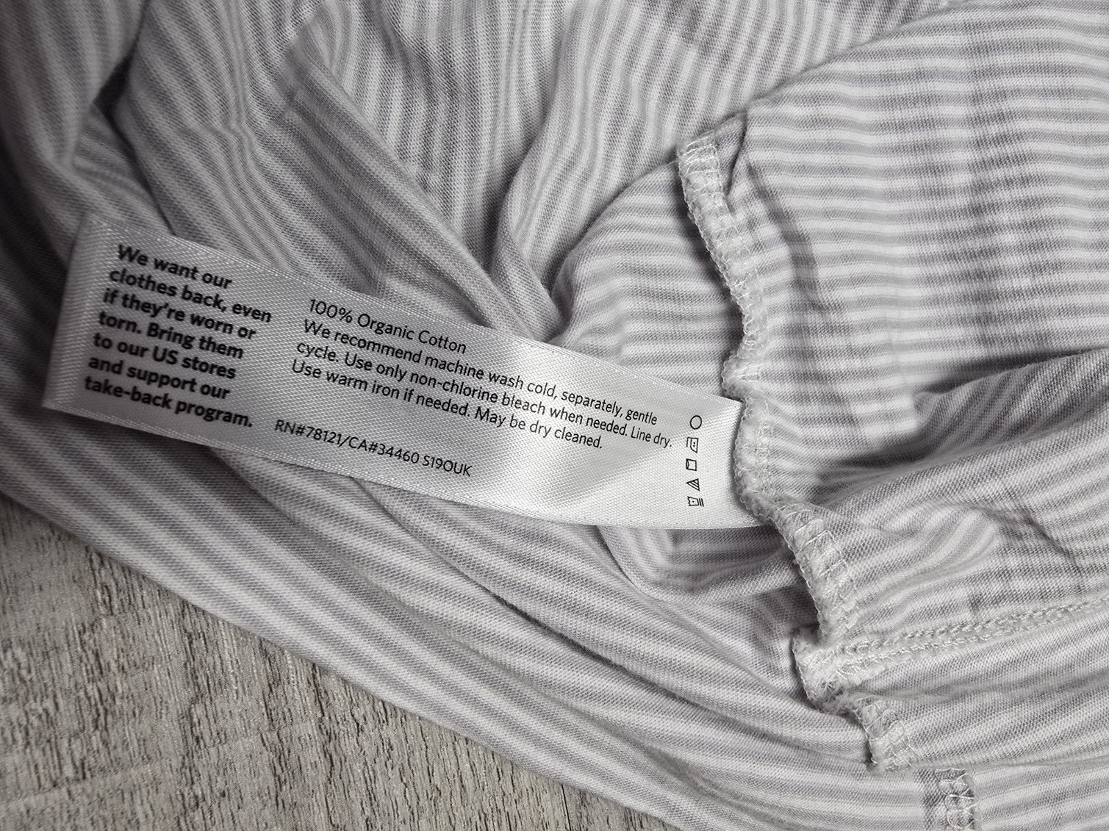 Eileen Fisher Box Top Womens 3X Gray White Stripe Oversized Minimalist Tunic