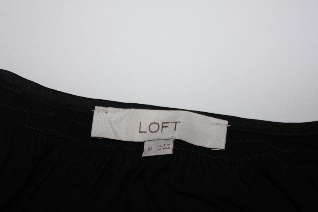EUC Women LOFT Silky Black Medium Lightweight Top/Bouse Boho