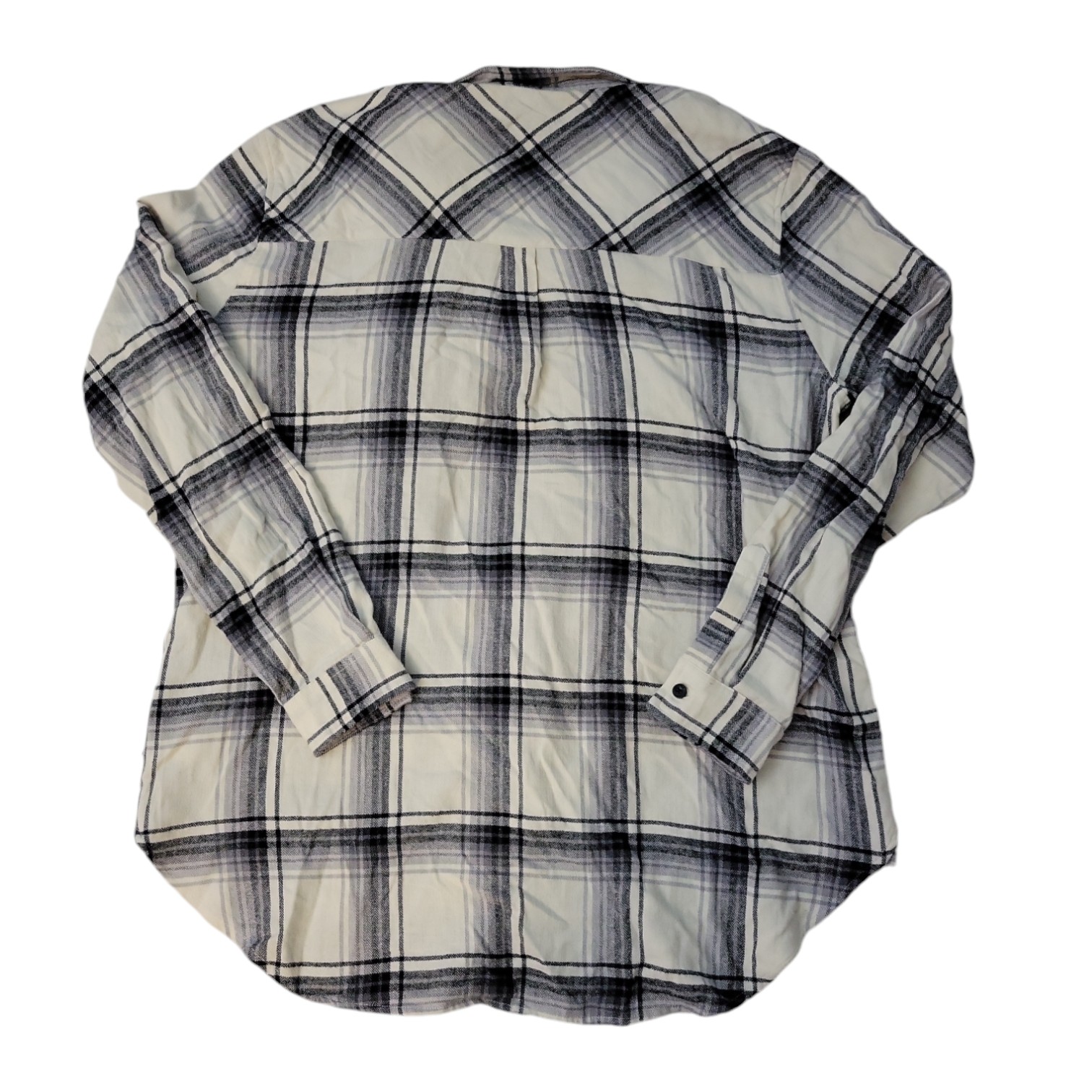 Gap Women’s Soft Long Sleeve Hi-Low Hem Relaxed Fit Flannel