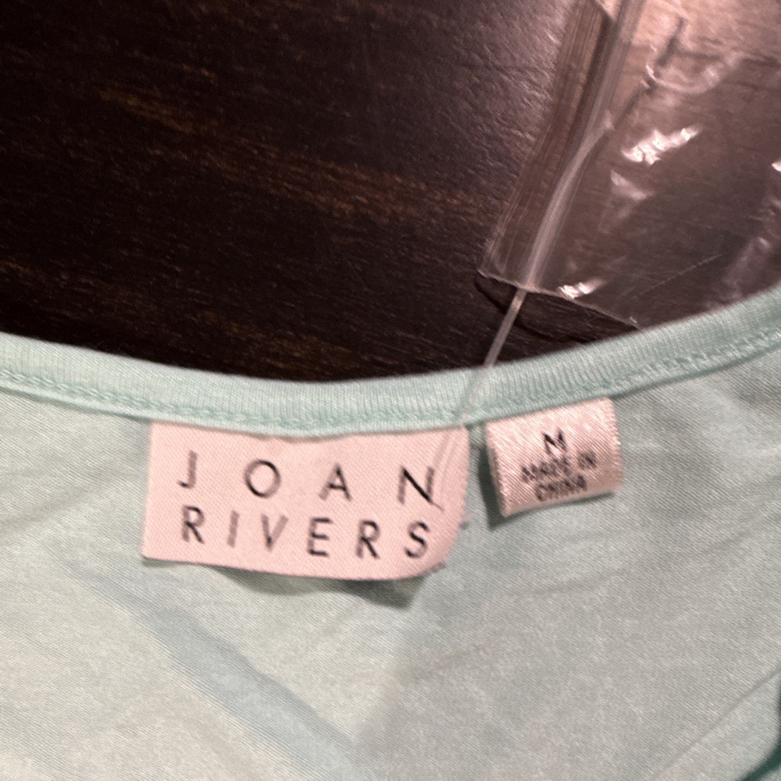 Joan Rivers Women’s M Light Blue/Silver Solid V-Neck Sequin Open Cardigan