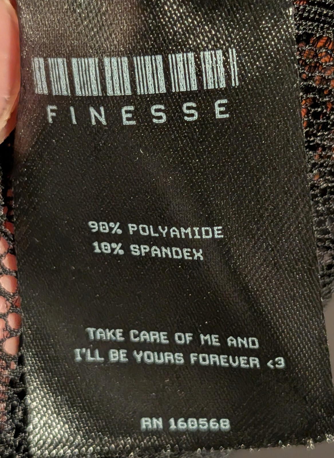 Finesse Women’s Lace Sheer Long Sleeve Top in Black Size Medium