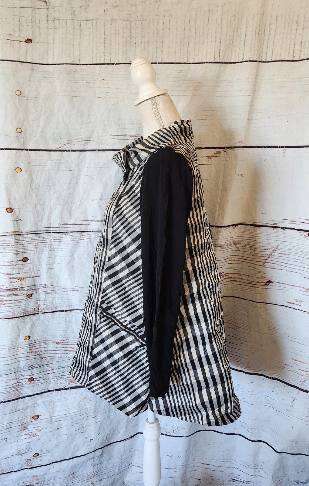Liv By Habitat Clothing Scrunched Perfect Sculpt Mixed Media Tunic Size Small