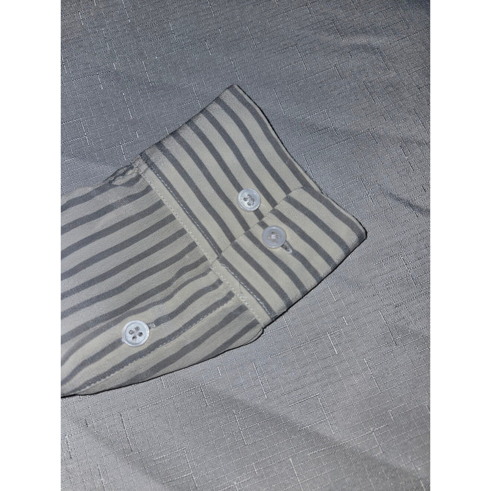 Equipment Femme 100% Silk Striped Button Down Blouse M Quiet Luxury